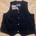 Men's Denim Vest with Side Laces Conceal Carry Pockets By Daniel Smart 2XL