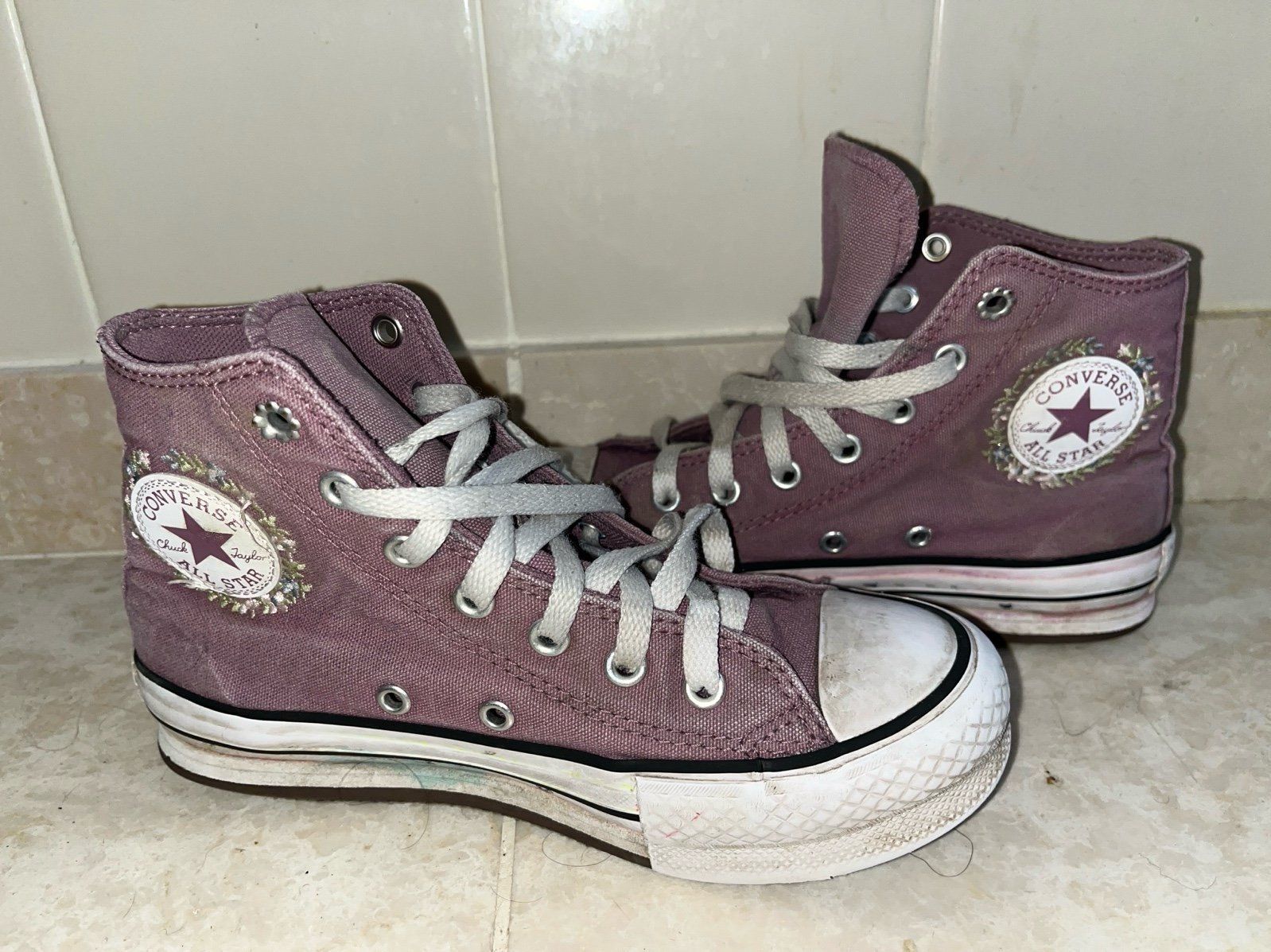 CONVERSE Chuck Taylor Light Purple  Star EVA Lift Platform Girls Youth Shoes