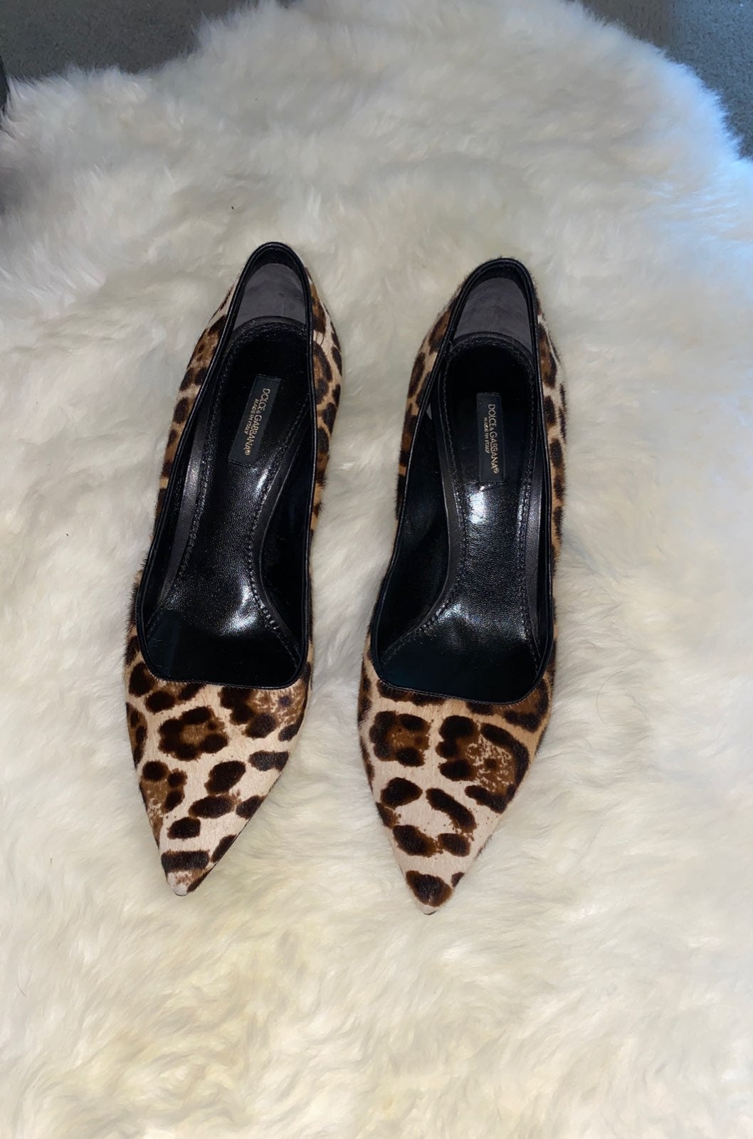 Dolce & Gabbana Pony Hair & Leather Pump