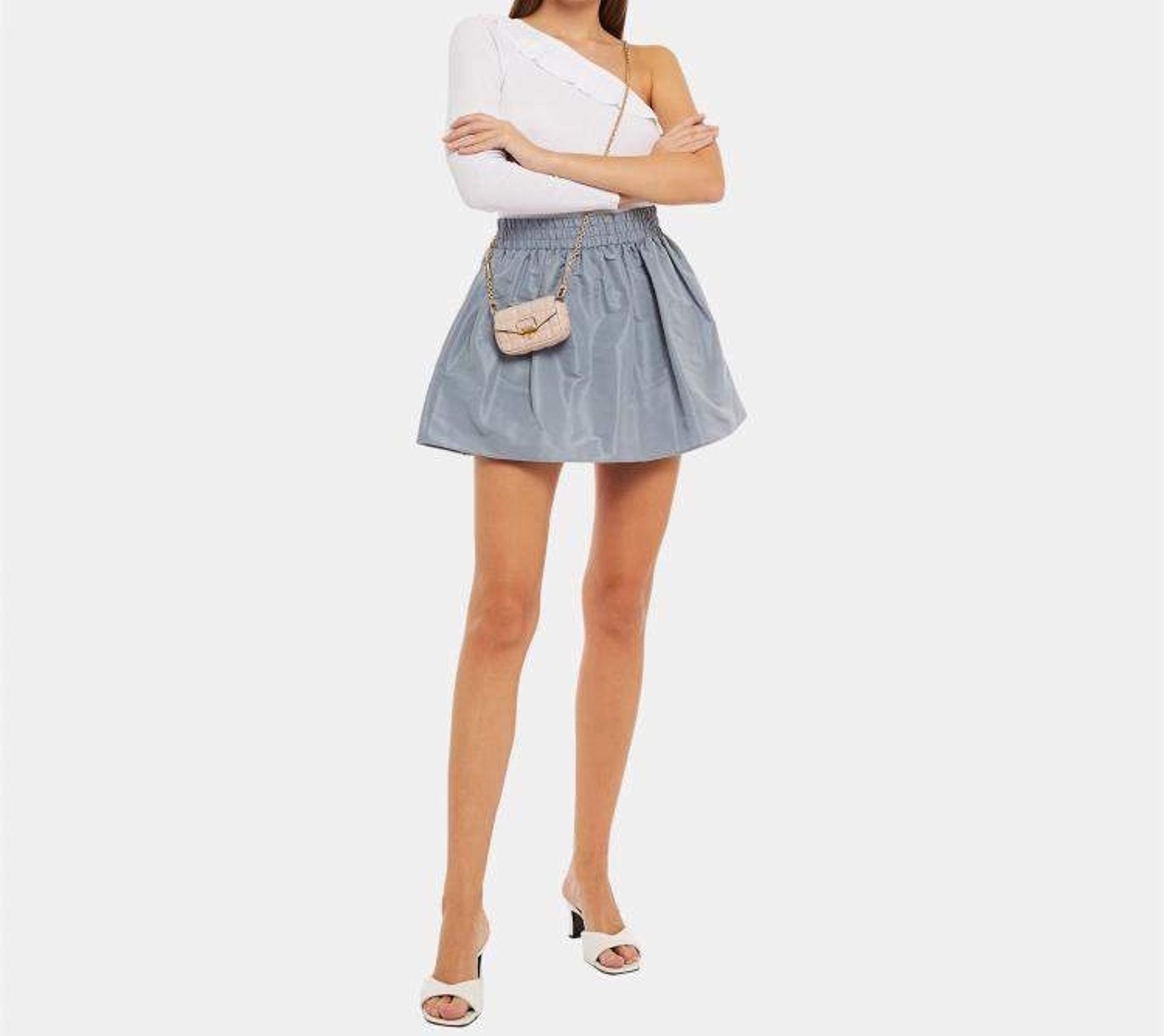 Red Valentino mini skirt elastic waistband flared skirt size 46 Large