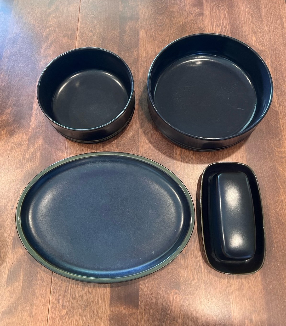 Denby Langley Kismet Blue Dinner Serving Set FREE SHIP