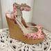 Sophia Webster flamingo wood wedges 40