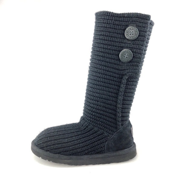 UGG Australia Cardy Tall Knit Winter Boots Kids 5