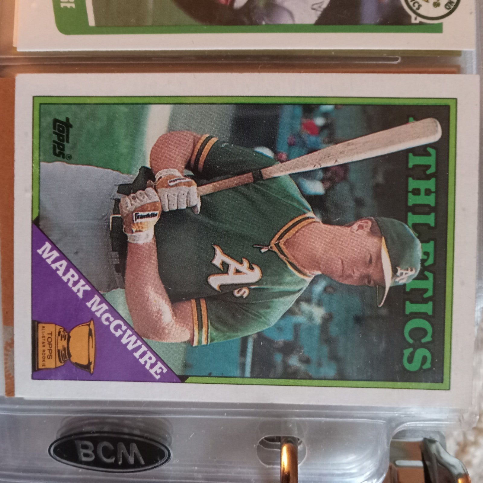 Mcgwire error card (blue bat) #580