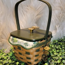 2009 Longaberger St Patrick Lucky Wish Basket Set