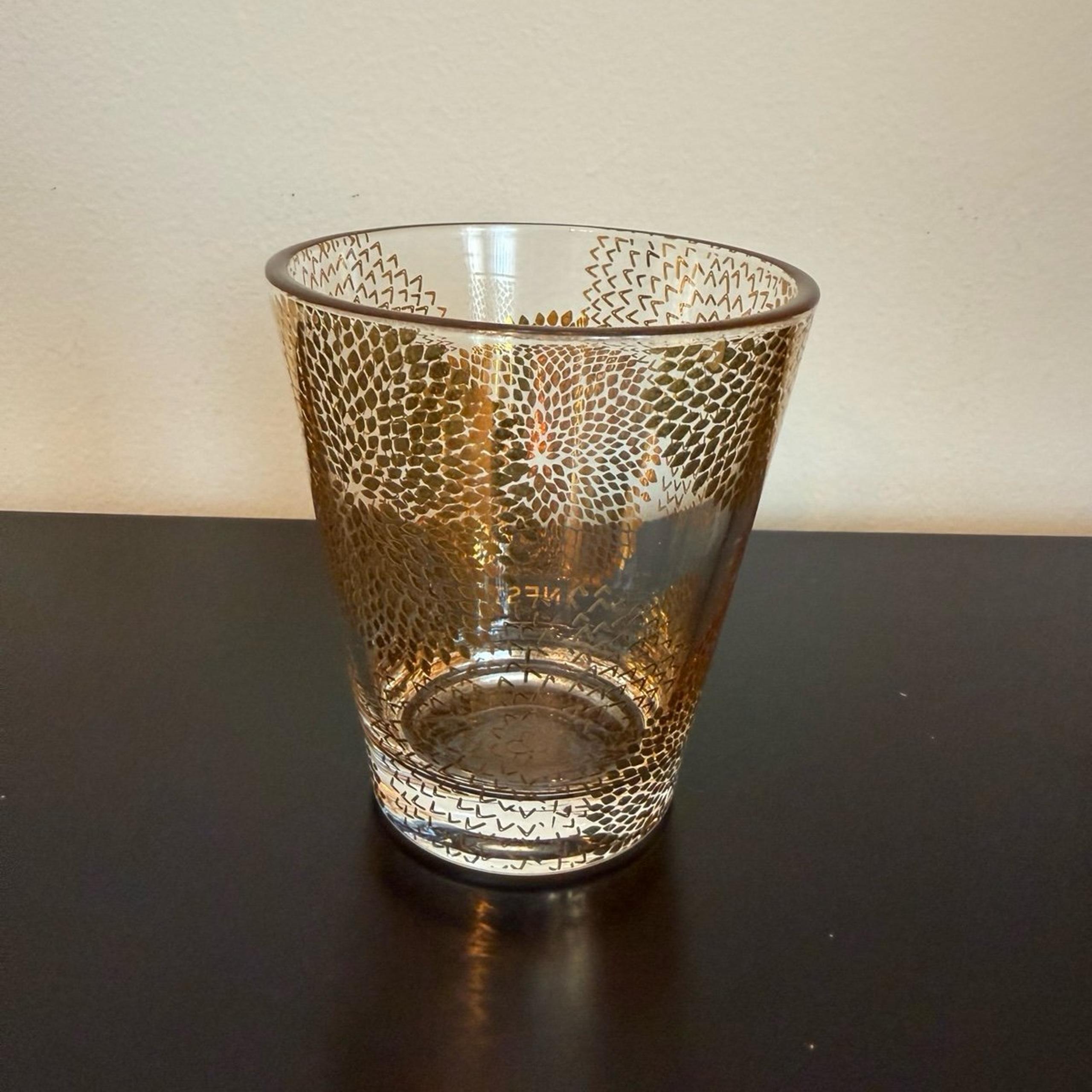 NEST Fragrances *Empty* Glass Candle / Votive Holder - Clear w/ Gold