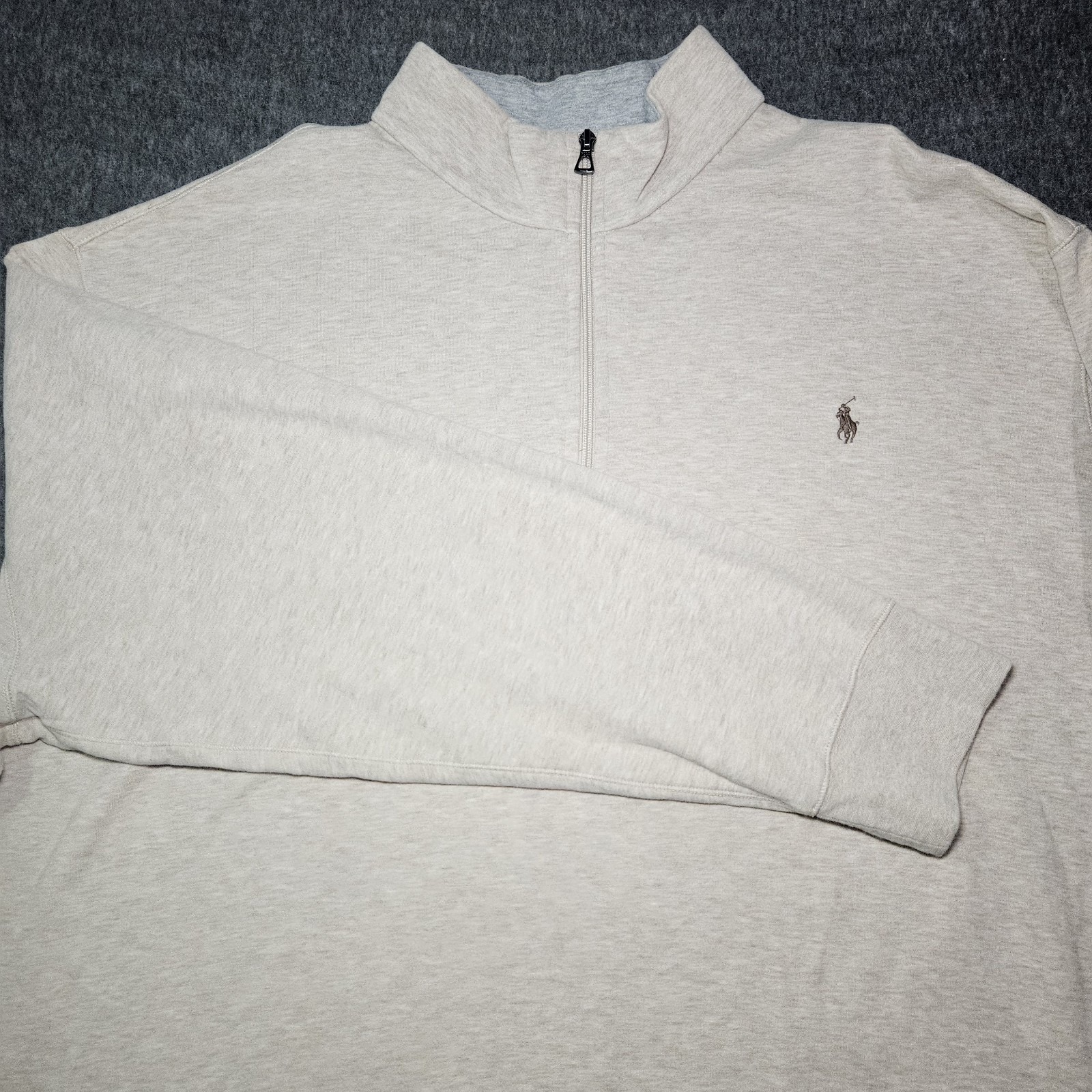 Polo Ralph Lauren Sweater Men's 3XB Soft Breathable Quarter Zip Sweater Cream