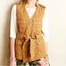 Anthropologie Elevenses Embroidered Belted Cargo Vest
