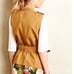 Anthropologie Elevenses Embroidered Belted Cargo Vest