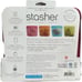 8-Piece Set STASHER Raspberry Reusable Food/ Sandwhich Storage Bags, 7.5 x7 x1