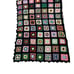 Vintage Afghan Crochet Knit Granny Square Throw Lap Handmade Blanket 73 X 45