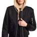 SAM Carly Bomber Jacket fur/shearling removable collar sz small black 595