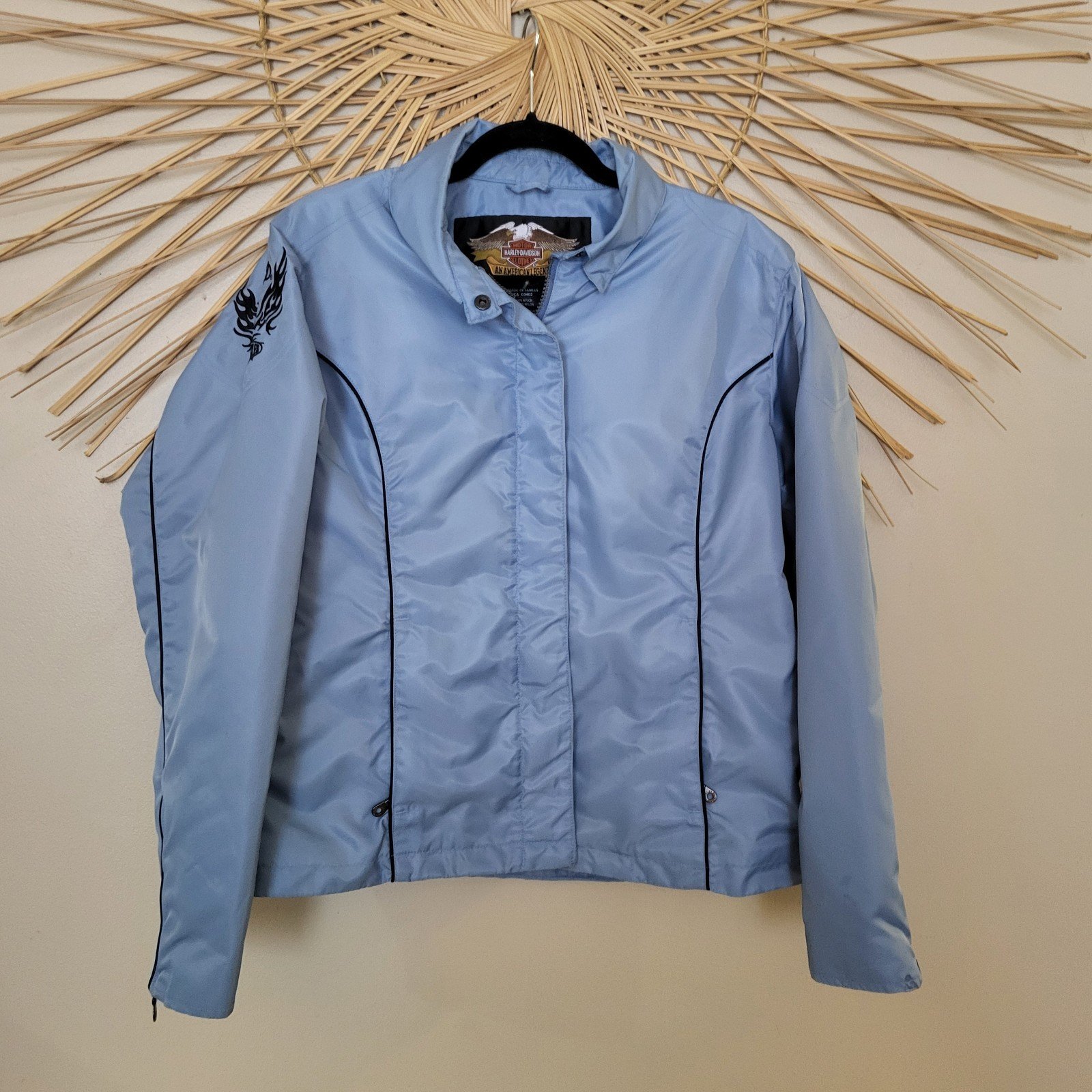 Harley davidson blue nylon jacket size L