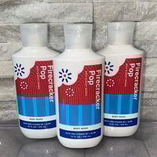 Bath & Body Works Firecracker Pop Body Wash X3 Bundle