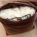 Needlepoint Pillow Collie Dog Handmade 13” X 13” Brown Velvet Backing Zipper