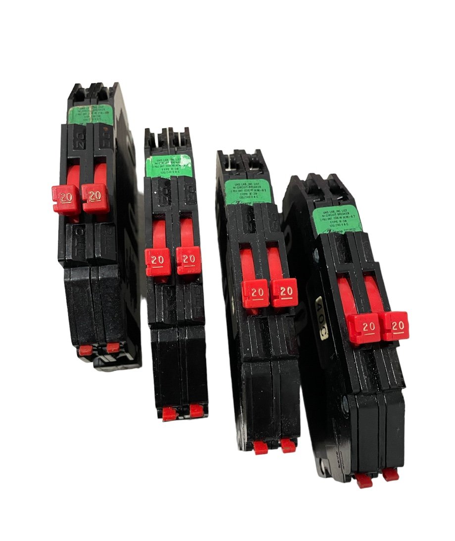 Zinsco RC38-20 120 V 1-Pole twin tandem Circuit Breaker