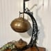 Antique O’ Clock Copper Tea Pot on Wrought Iron Stand