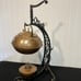 Antique O’ Clock Copper Tea Pot on Wrought Iron Stand
