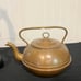 Antique O’ Clock Copper Tea Pot on Wrought Iron Stand