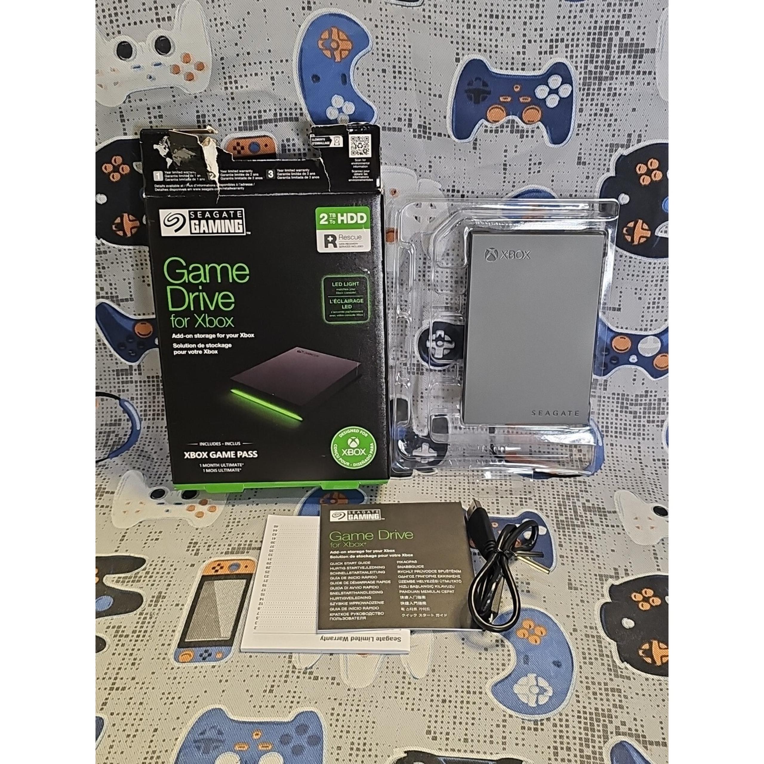 Seagate Gaming - 2TB HDD Game Drive for Xbox - Black (SRD0LF0) *OPEN TESTED NEW