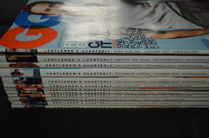 Big Lot of GQ Magazines from 2015 and one 2017