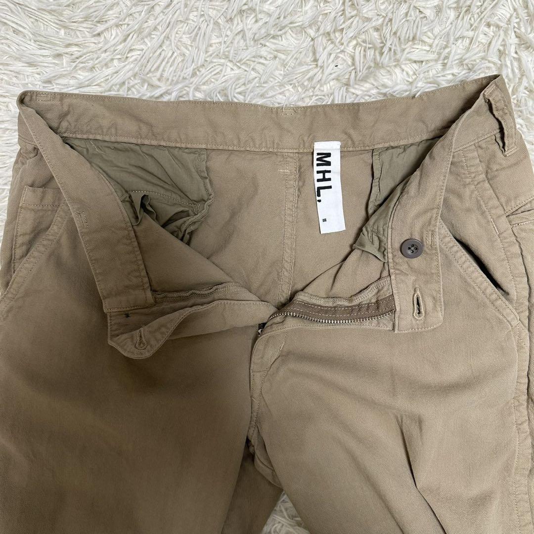 極美品 MHL WASHED CHINO COTTON PANTS 3 ベージュ