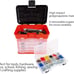 Storage Tool Box - Portable Multipurpose Organizer With Main Top Compartment and