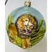 The Discovery Channel Store Blown Glass Lion King Christmas Ornament Poland 4”