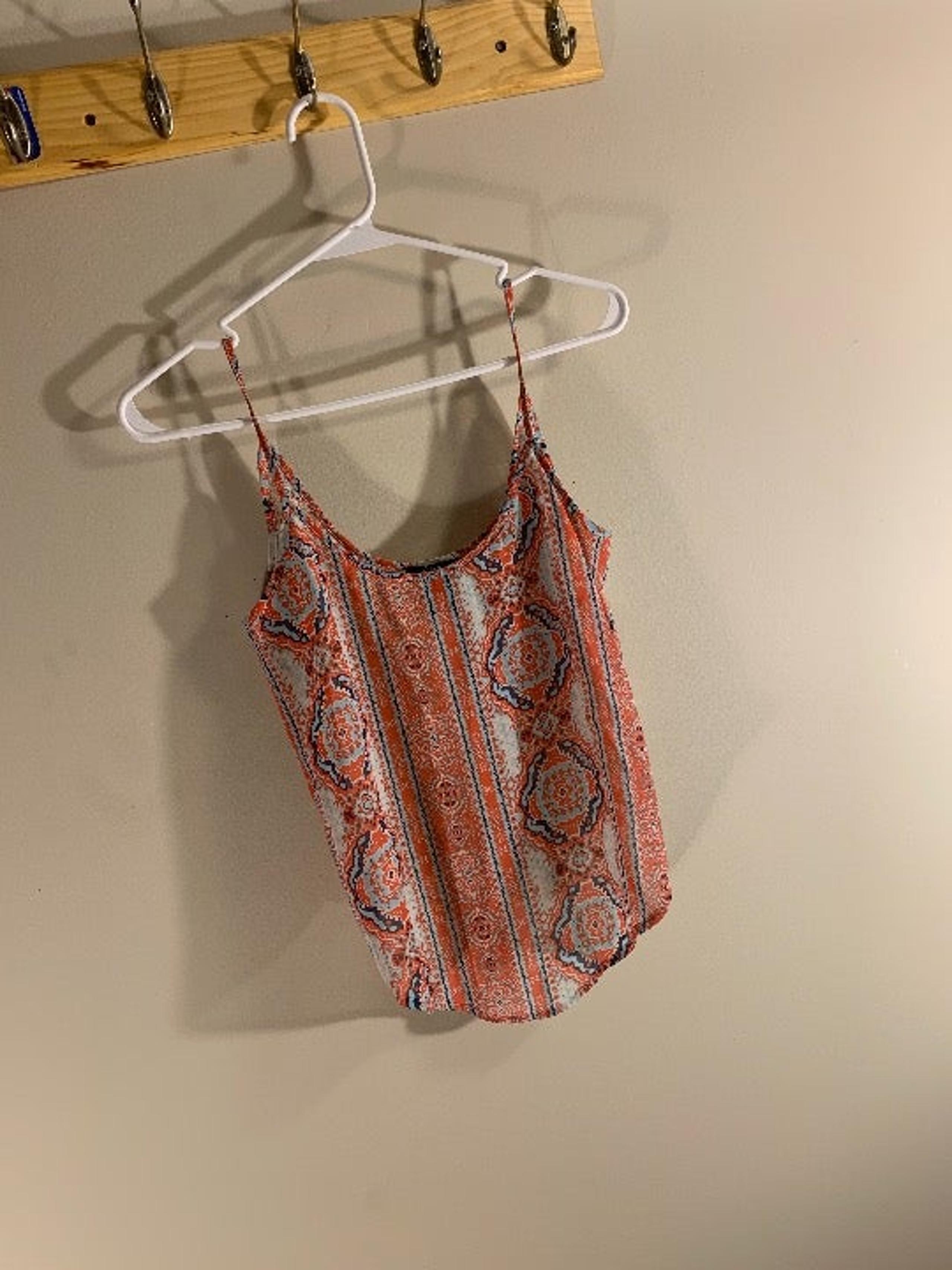 pink multicolored deb tank top