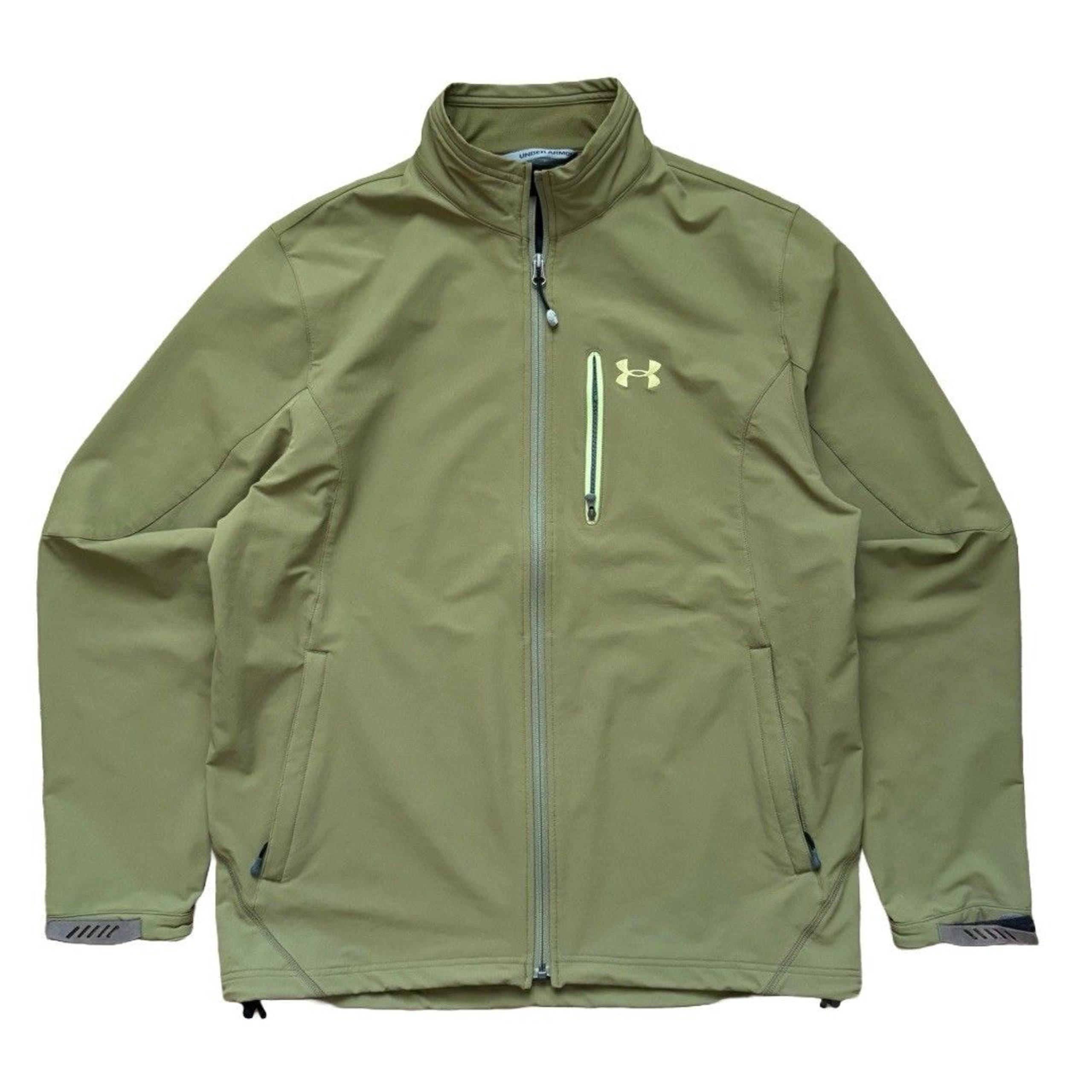 Under Armour Cold Gear Jacket Size Large Mens Olive Green Gull Zip