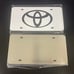 Toyota Brand New Front Vanity Metal Plate Frame Holder (2 Pack)