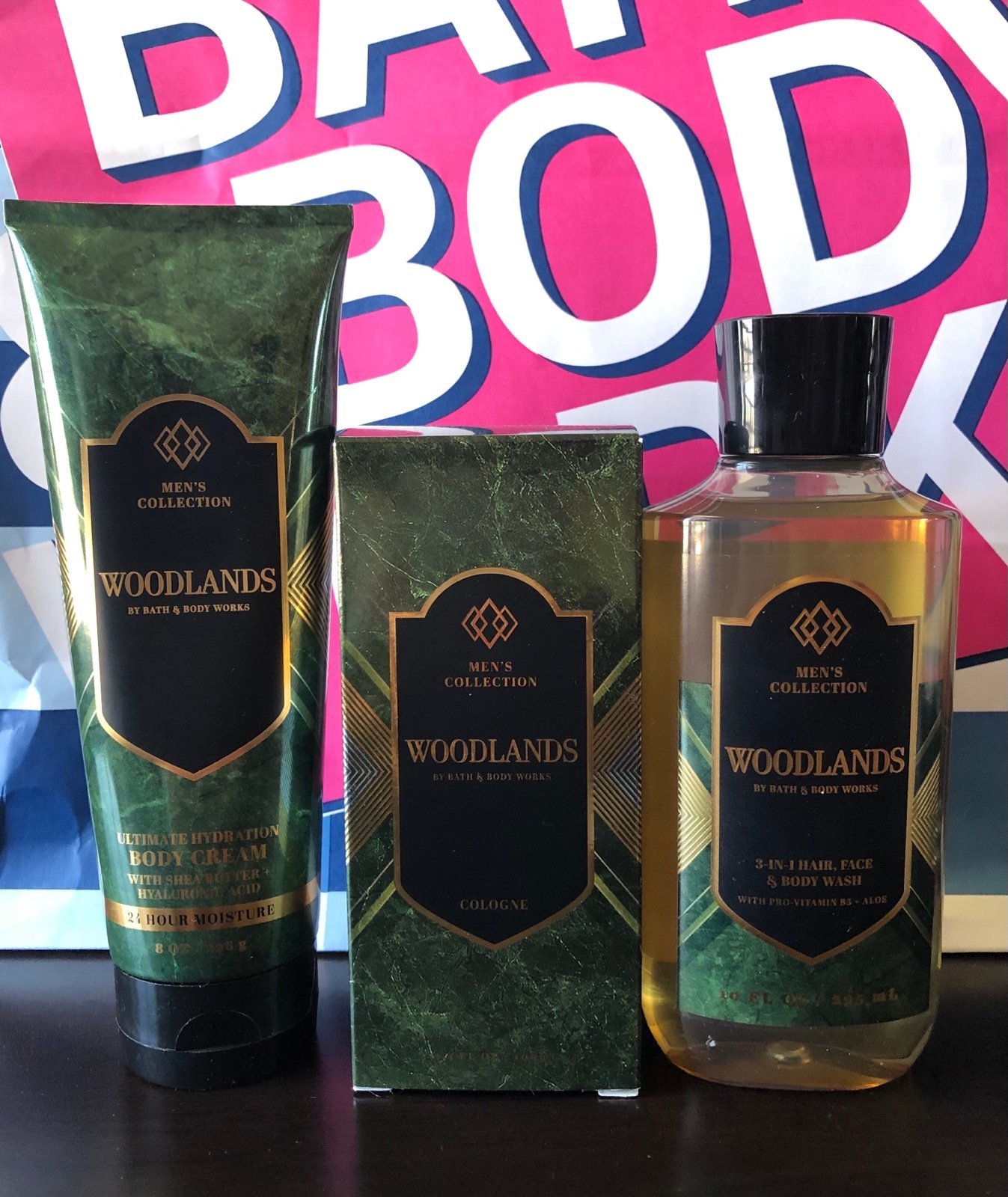 NEW BBW WOODLANDS MEN’S BODY CARE SET
