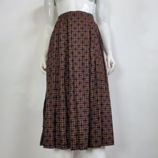 Vintage 80's Sophisticates By Pendleton Brown Lattice Midi Skirt