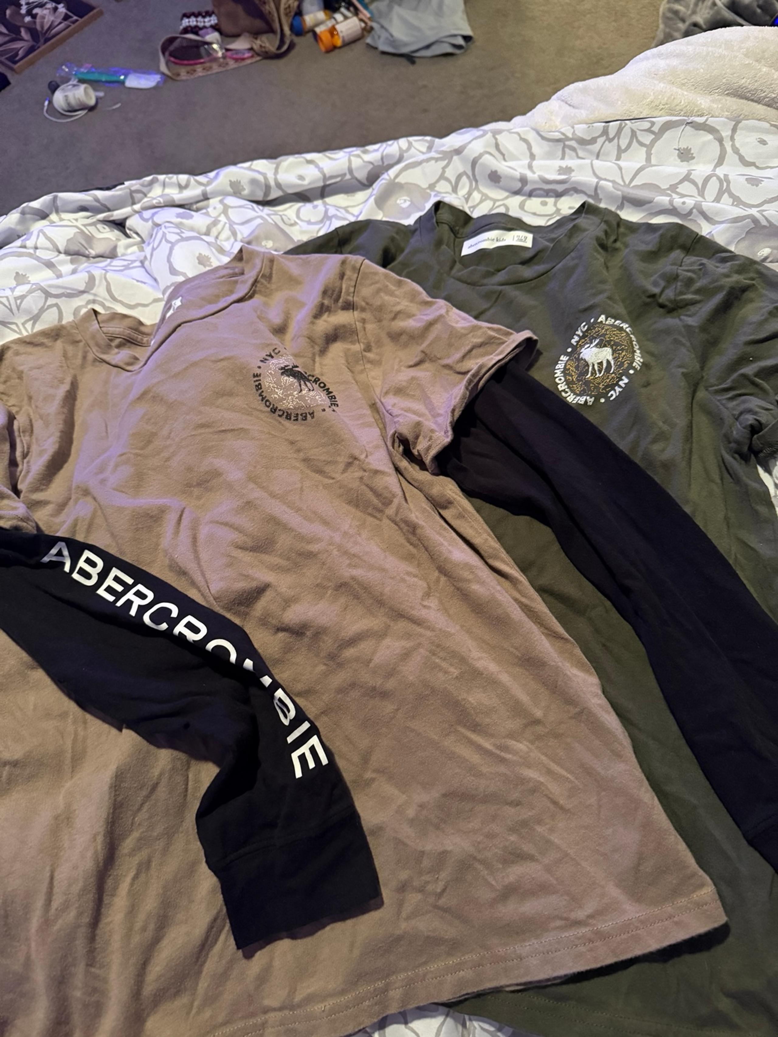 Two boys Abercrombie kids shirts. 11/12 tshirt