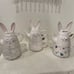Whimsical cupboard three-piece bunny tea set