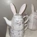 Whimsical cupboard three-piece bunny tea set