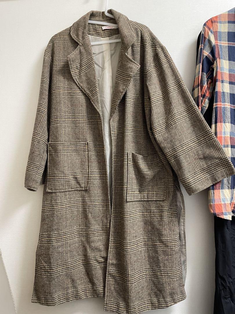 Checked Long Coat