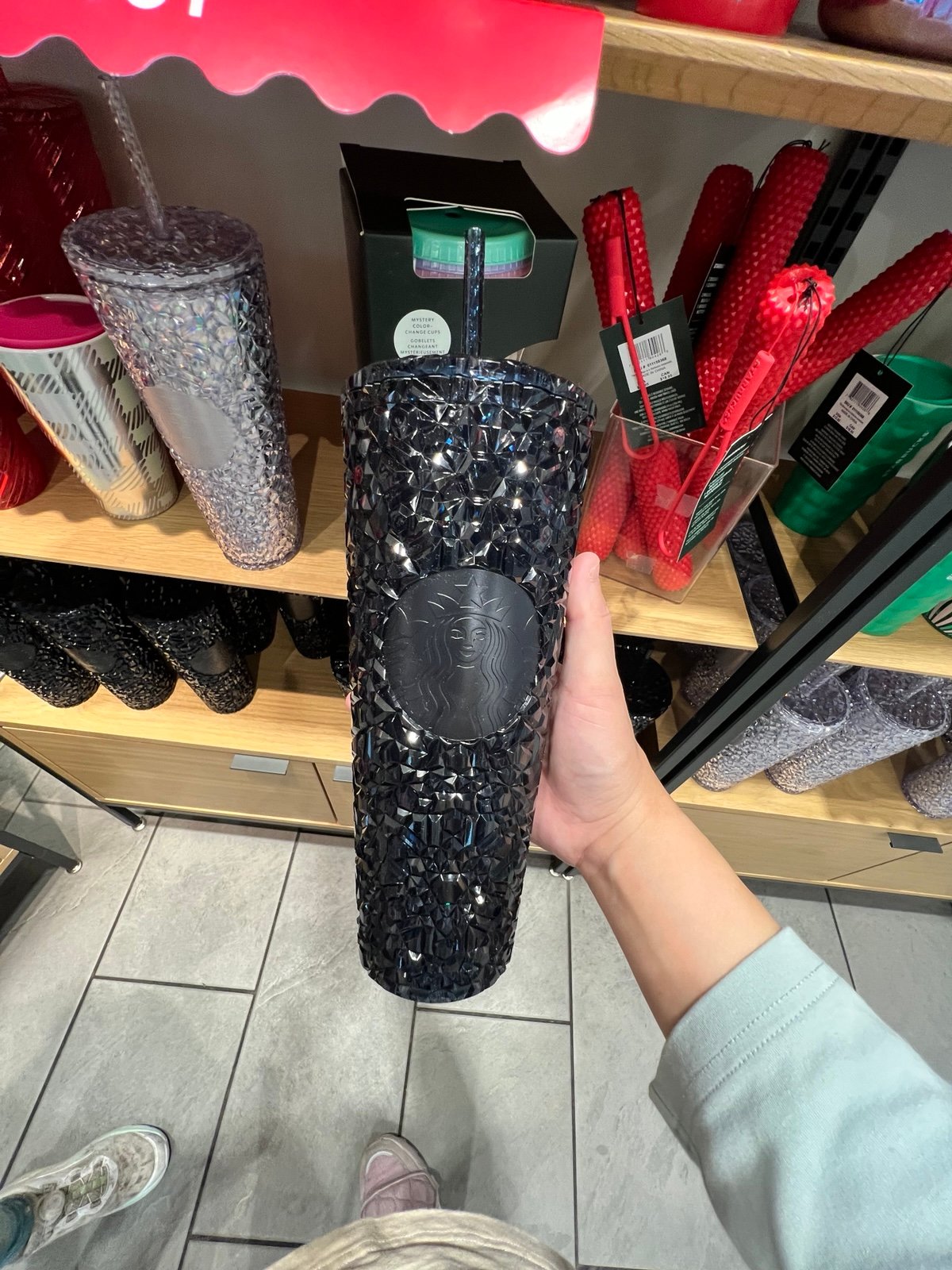 Starbucks Iridescent black Gem 24oz Tumbler Cold Cup