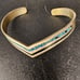 Turquoise onyx and Sterling silver cuff bracelet