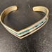Turquoise onyx and Sterling silver cuff bracelet