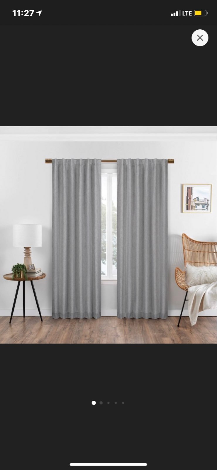 108 x50 Nora Solid Blackout curtain pan