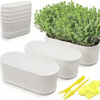 Window Herb Planter Box Rectangular,8.5x3.5 Inch 5 Set