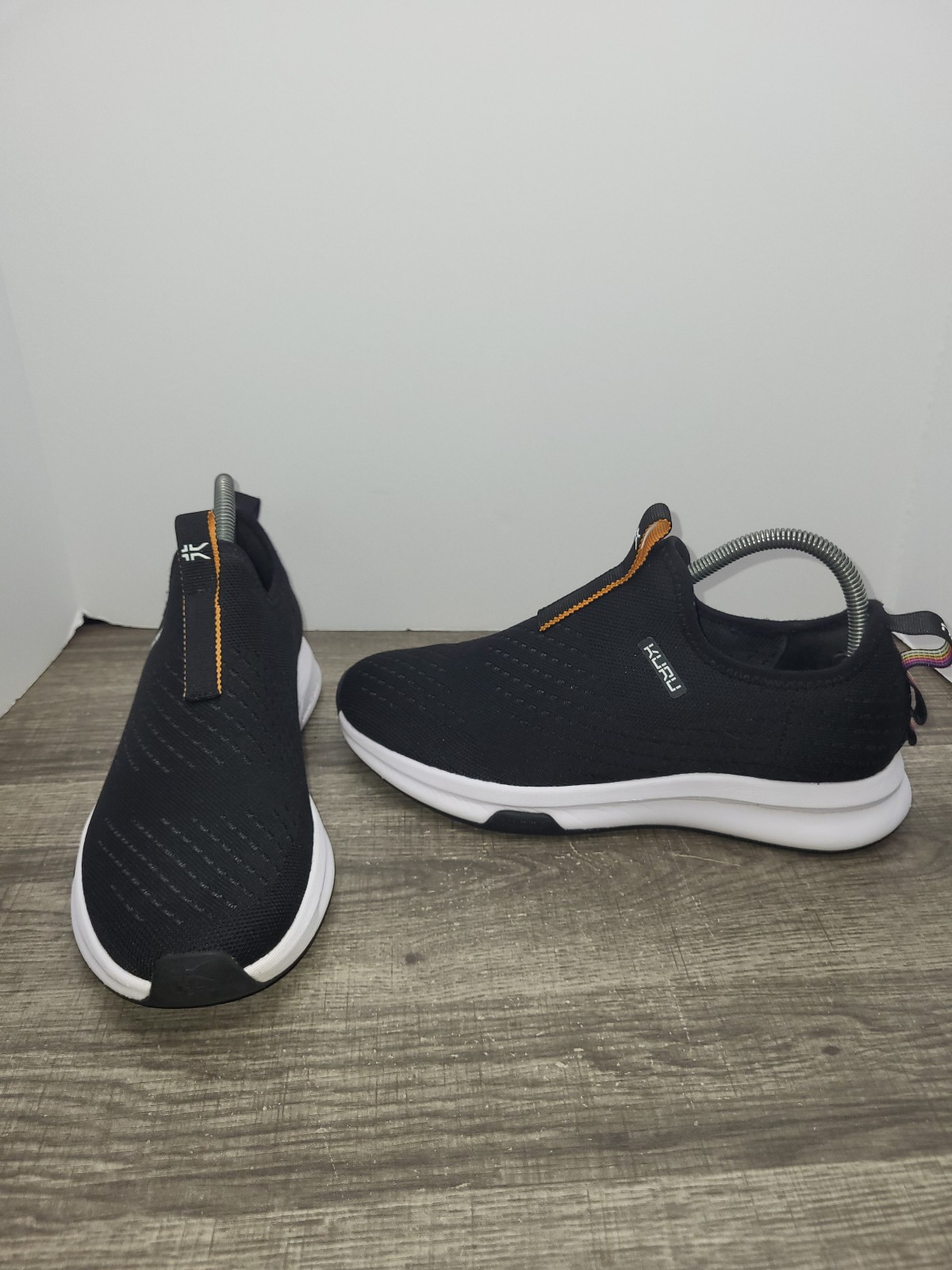 Kuru Atom Slip-on Walking Sneaker Shoe Jet Black Women's Size 8.5