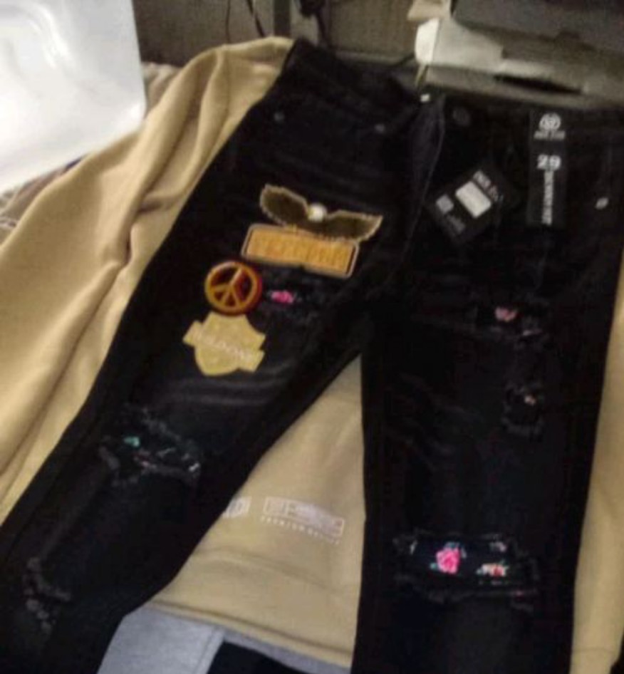 Men Skinny Black Jeans Size 30
