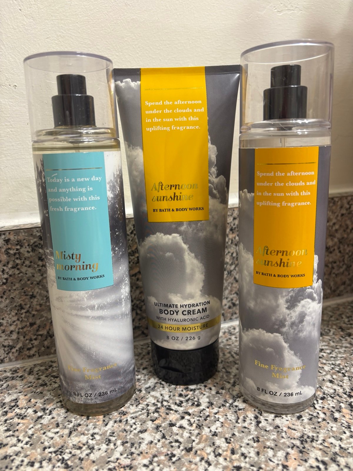 Bath and Bodyworks misty morning afternoon sunshine