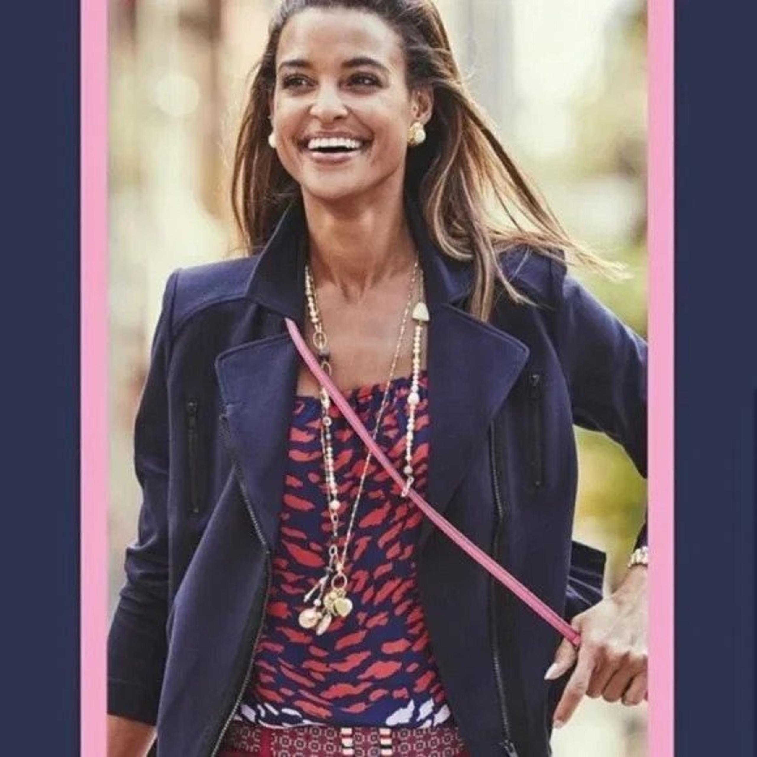 Chance Navy Blue Asymmetrical Zip Moto Jacket Women's Large 5476 - CAbi