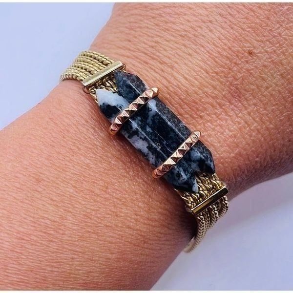 Vintage Gold Plated Multi Strand Statement Bracelet
