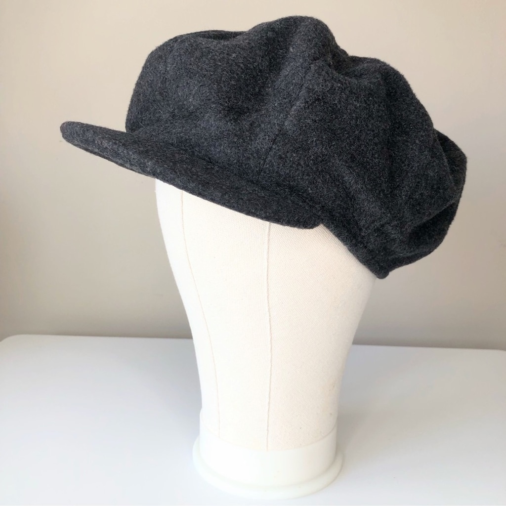 Vintage J Shapley Cambridge Gray Wool Newsboy Hat M