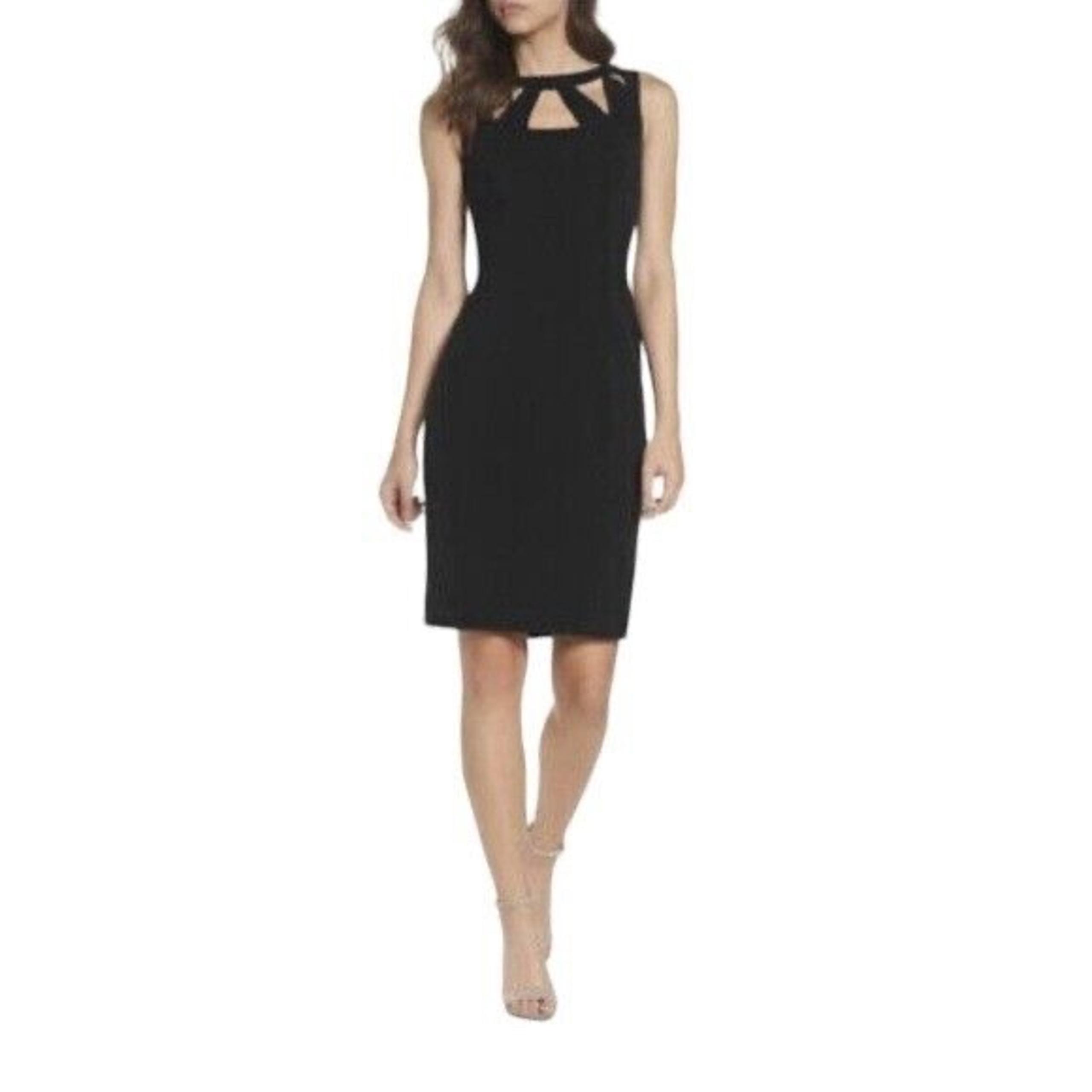 Eliza J Black Cut-Out Sleeveless Sheath Dress