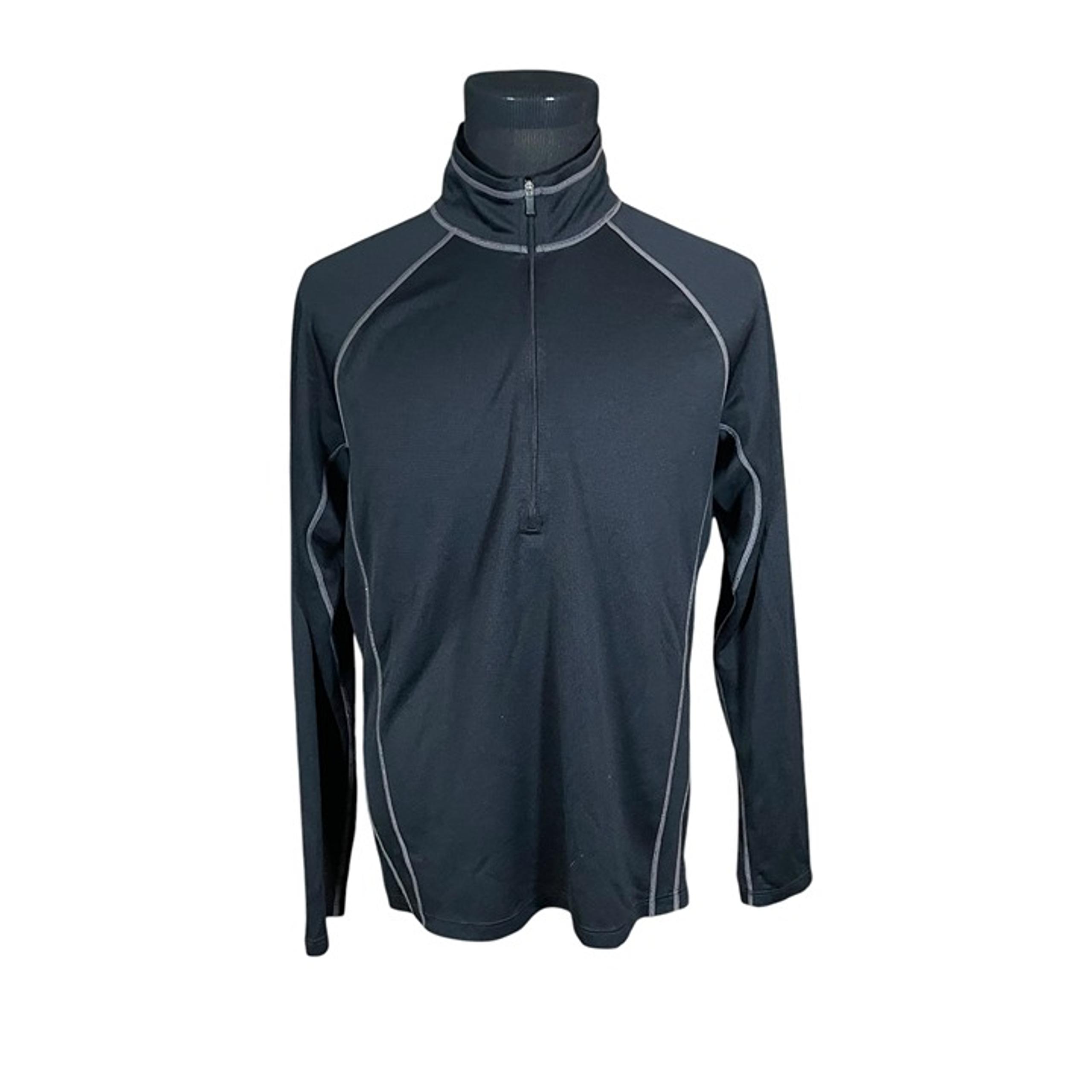 REI Men's Black 1/4 Zip Athletic Long Sleeve Pullover Sweatshirt Large